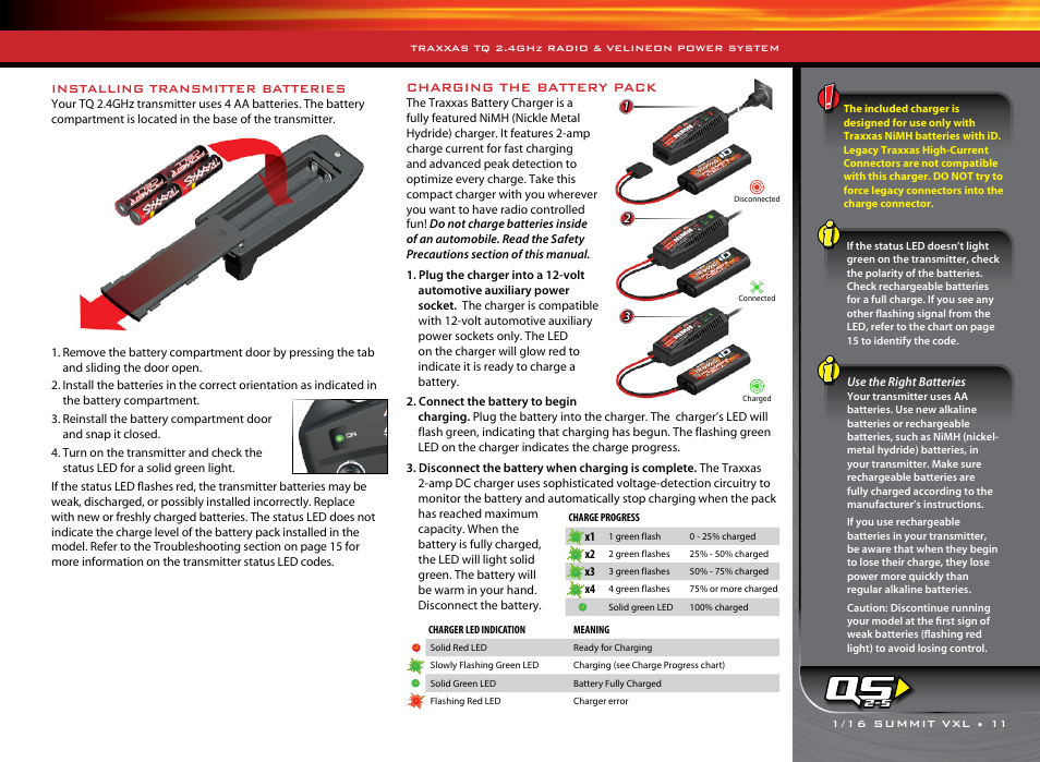 Charging the battery pack | Traxxas 72074-1 User Manual | Page 11 / 28