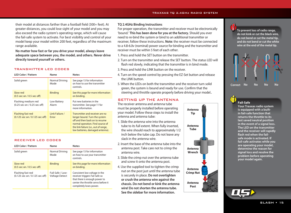 Setting up the antenna | Traxxas 58044-1 User Manual | Page 15 / 23