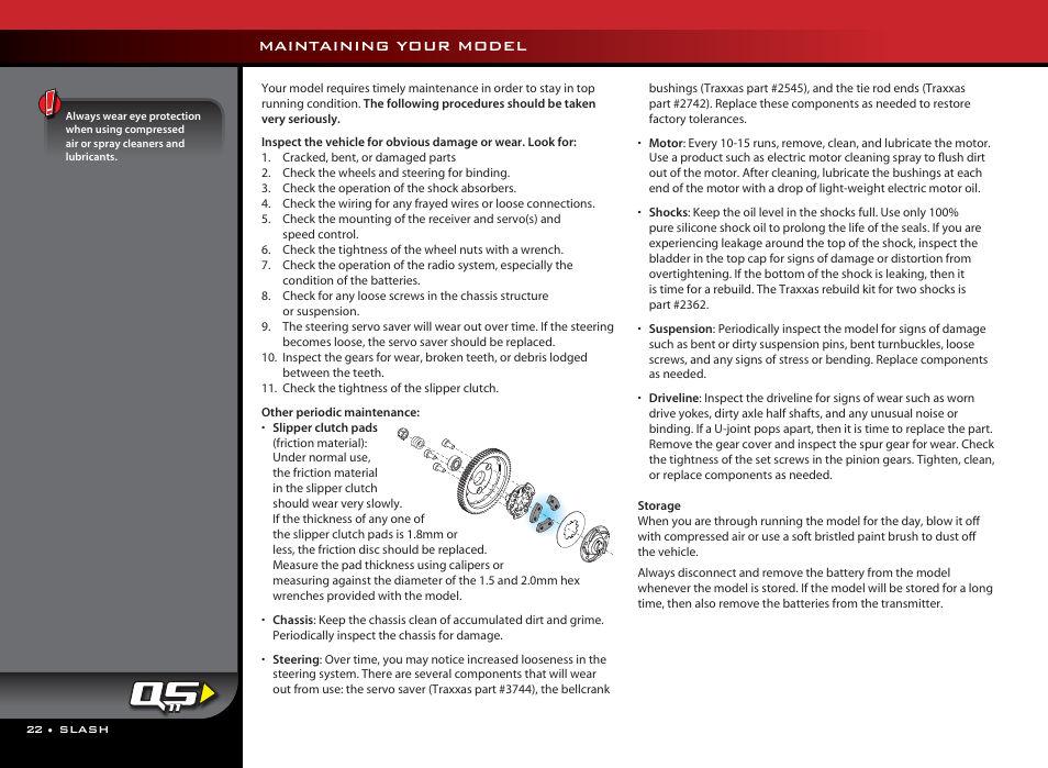 Maintaining your model | Traxxas 58044-1 User Manual | Page 22 / 23