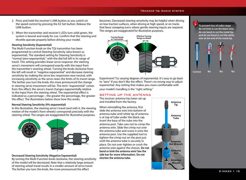 Setting up the antenna | Traxxas 39036-1 User Manual | Page 15 / 32