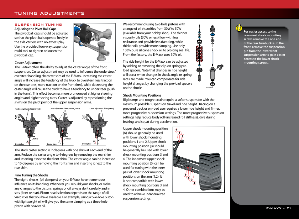 Tuning adjustments | Traxxas 39036-1 User Manual | Page 21 / 32