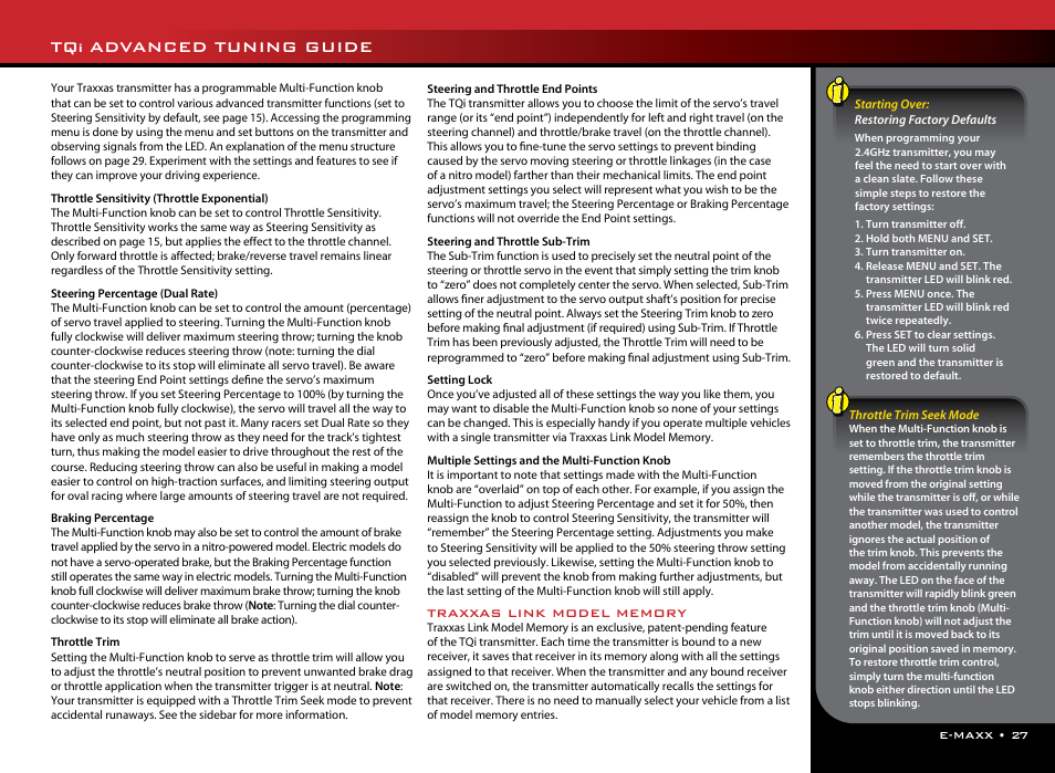 Advanced tuning guide | Traxxas 39036-1 User Manual | Page 27 / 32