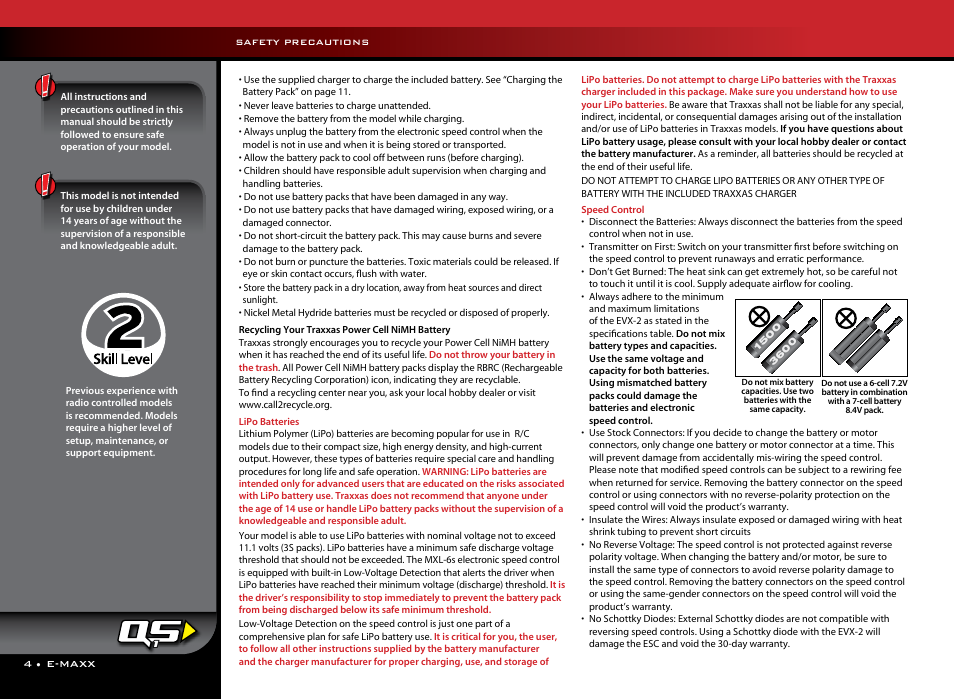 Bluehighway font, Skill level = myriad semi bold | Traxxas 39036-1 User Manual | Page 4 / 32