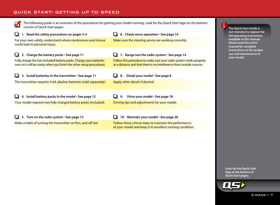 Quick start: getting up to speed | Traxxas 39036-1 User Manual | Page 7 / 32