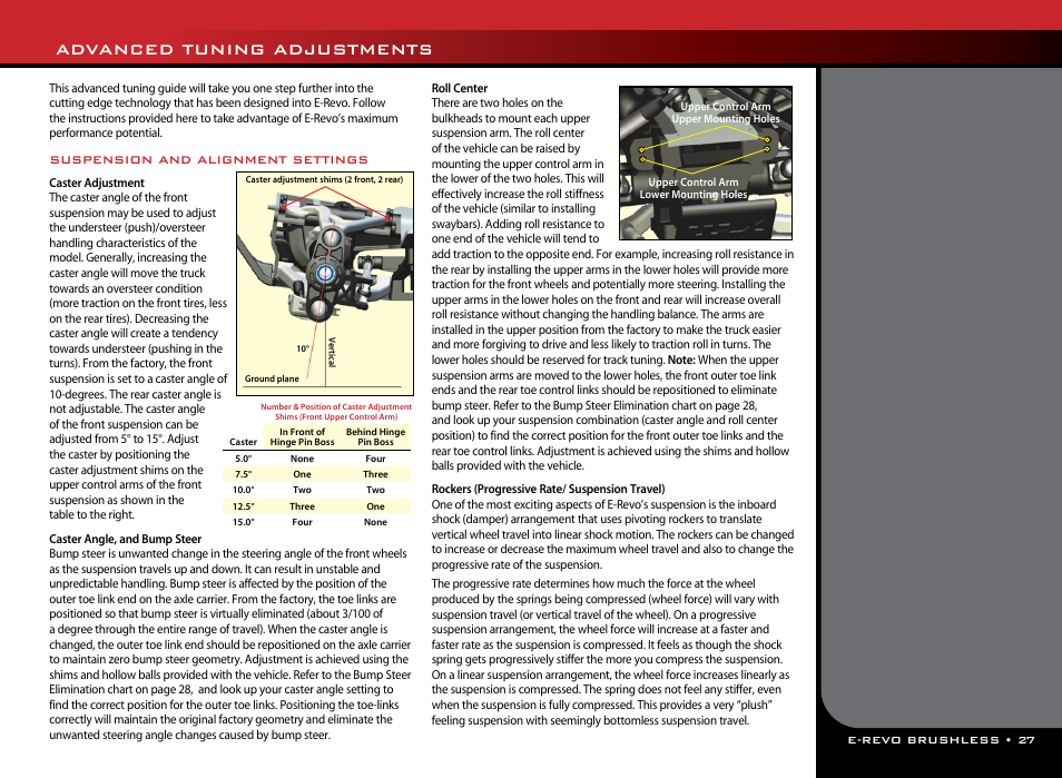 Advanced tuning adjustments | Traxxas 56087-1 User Manual | Page 27 / 36
