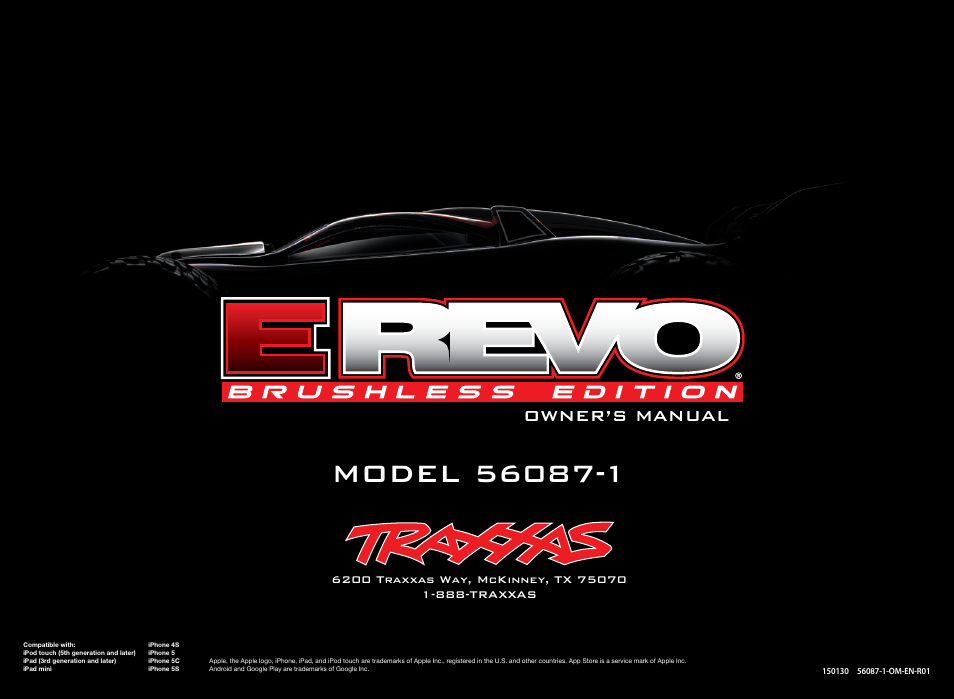 Owner’s manual | Traxxas 56087-1 User Manual | Page 36 / 36