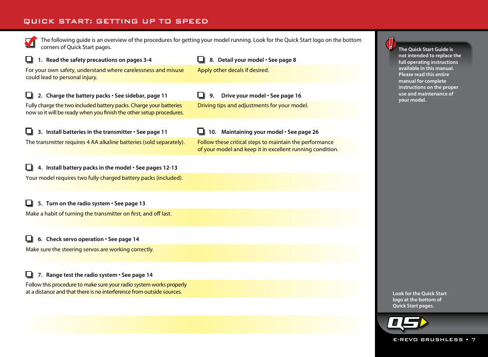 Quick start: getting up to speed | Traxxas 56087-1 User Manual | Page 7 / 36