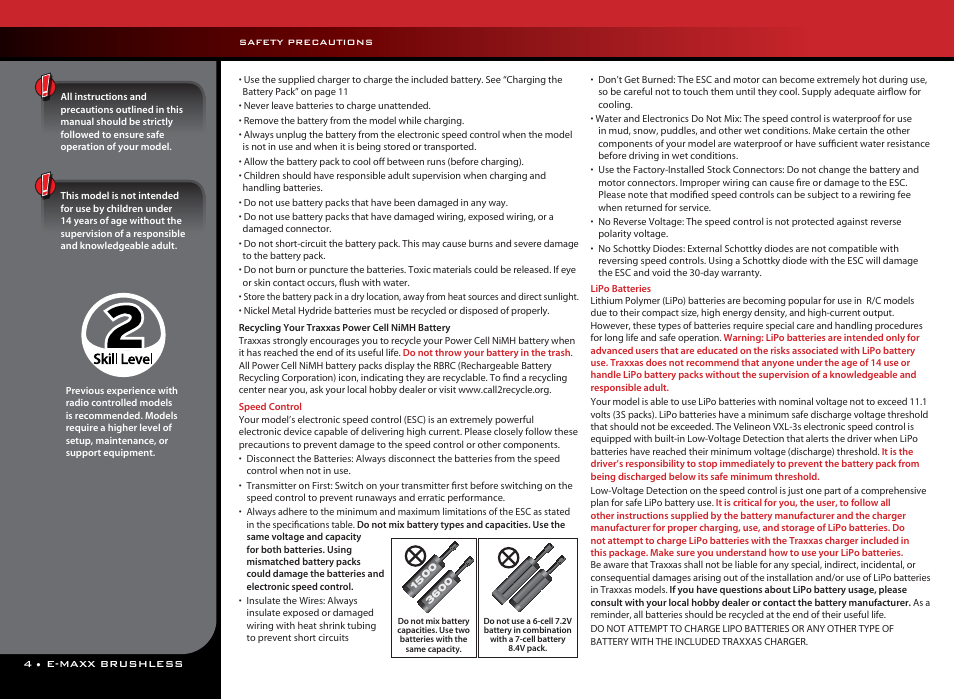 Bluehighway font, Skill level = myriad semi bold | Traxxas 39087-1 User Manual | Page 4 / 31