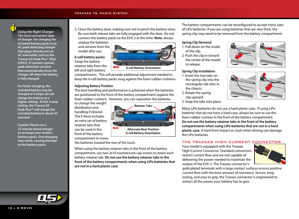 The traxxas high current connector | Traxxas 56036 User Manual | Page 12 / 36