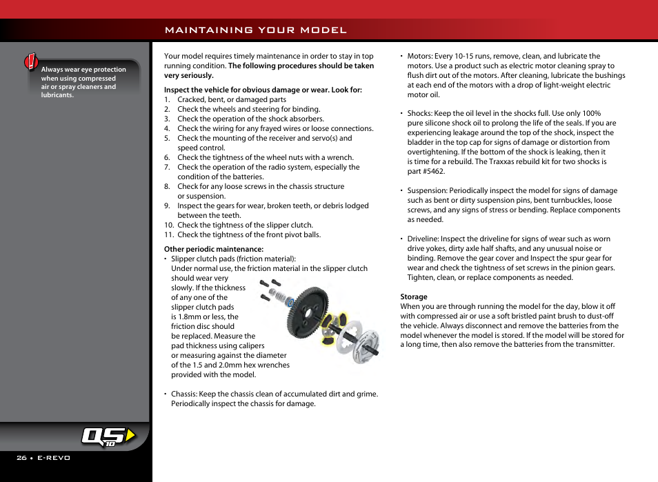 Maintaining your model | Traxxas 56036 User Manual | Page 26 / 36