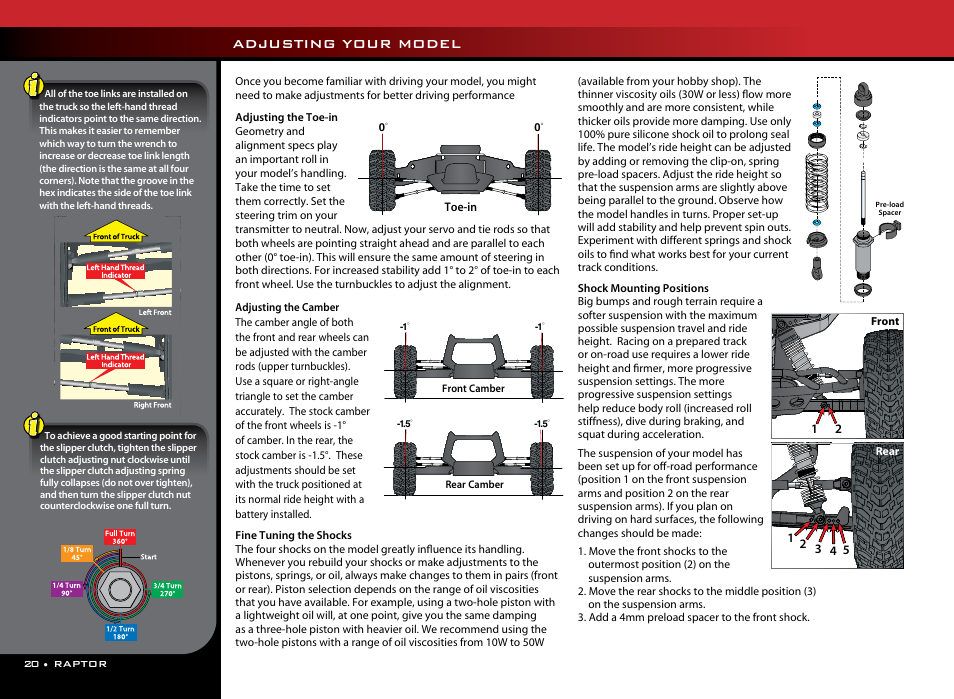 Adjusting your model | Traxxas 58064-1 User Manual | Page 20 / 24