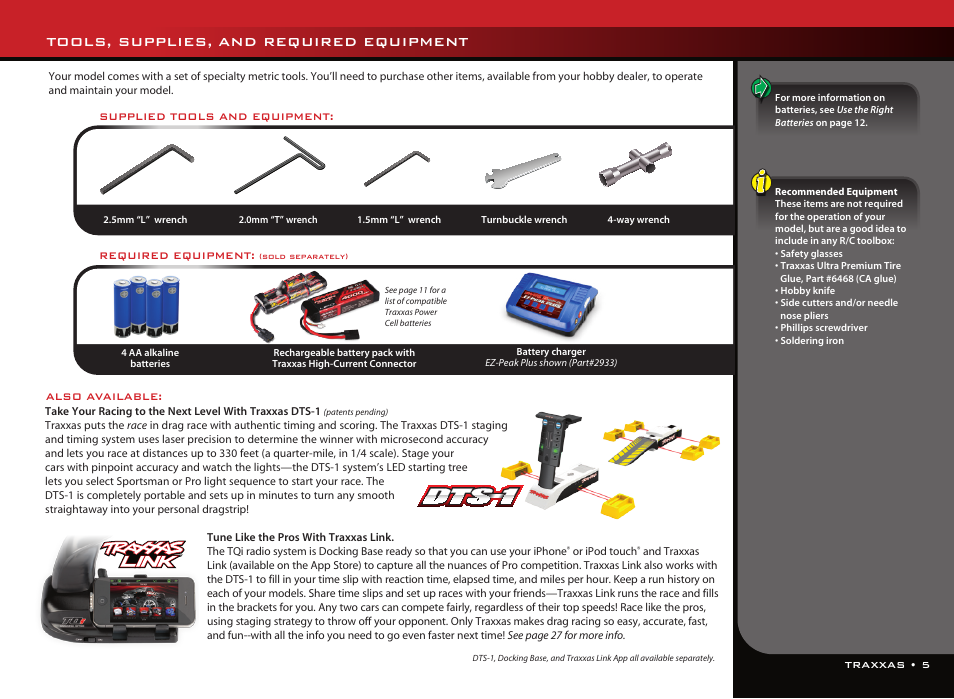 Tools, supplies, and required equipment | Traxxas 6907 User Manual | Page 5 / 28