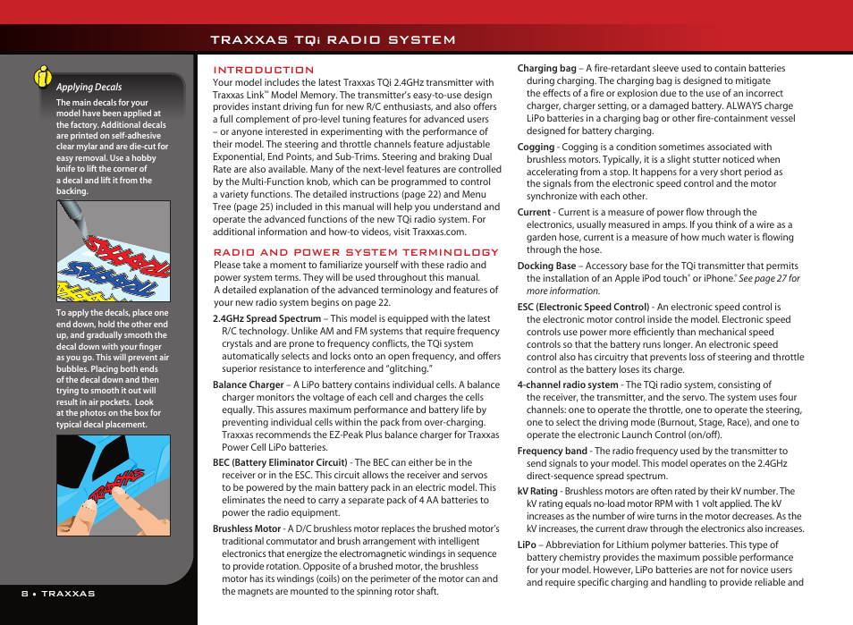 Traxxas tq, Radio system | Traxxas 6907 User Manual | Page 8 / 28