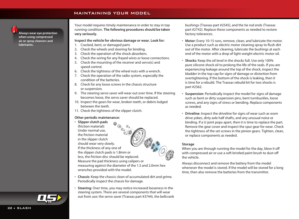 Maintaining your model | Traxxas 58024 User Manual | Page 22 / 23