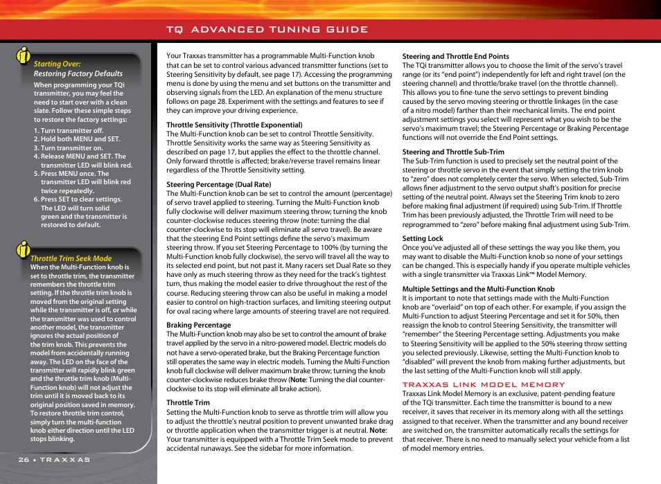 Advanced tuning guide | Traxxas 36076-1 User Manual | Page 26 / 32