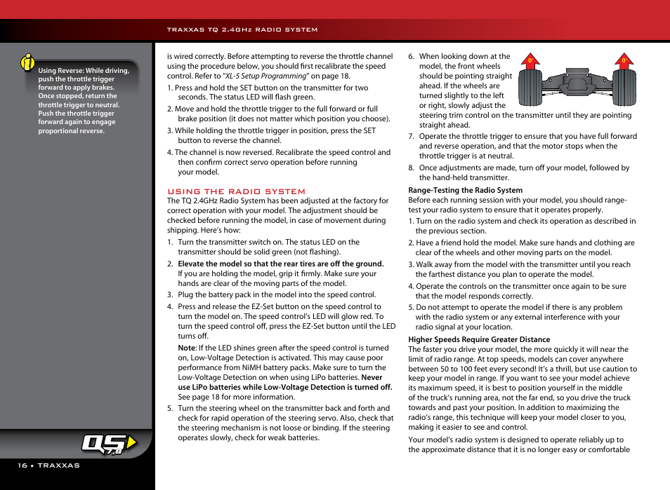 Using the radio system | Traxxas 37054-1 User Manual | Page 16 / 28