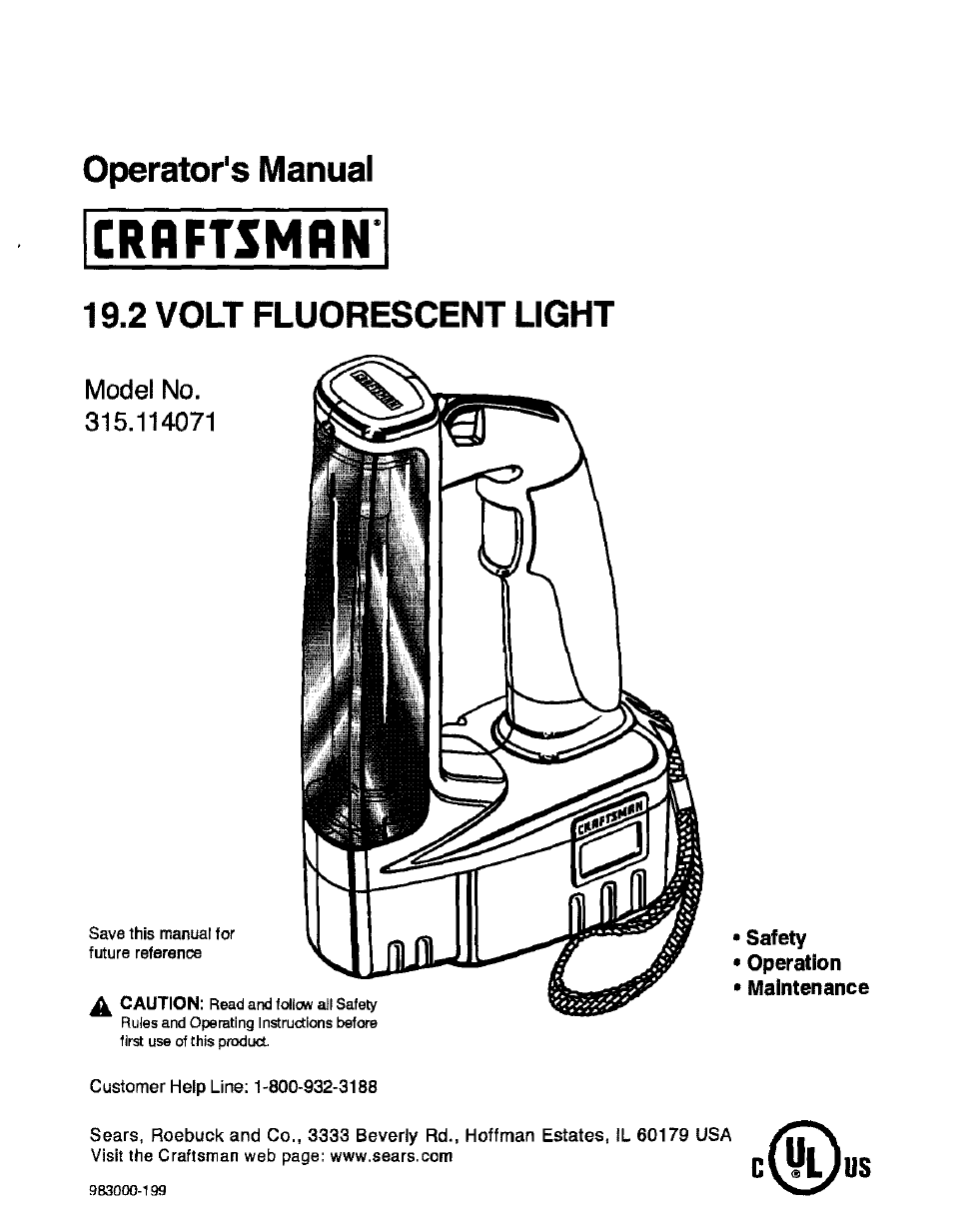 Craftsman 315.114071 User Manual | 12 pages