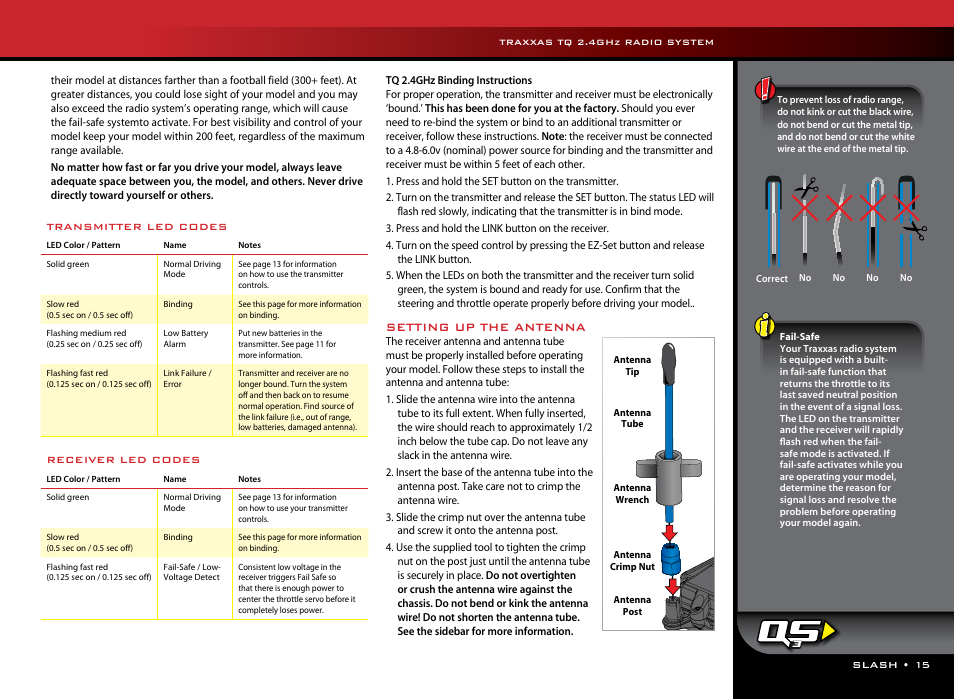 Setting up the antenna | Traxxas 58034-1 User Manual | Page 15 / 24