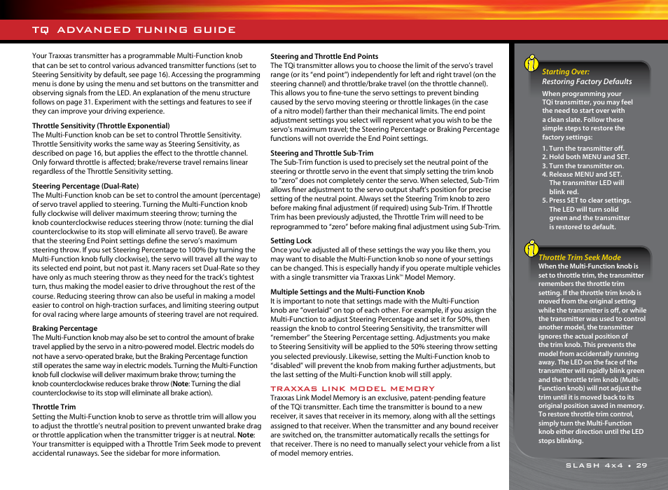 Advanced tuning guide | Traxxas 68086-1 User Manual | Page 29 / 34