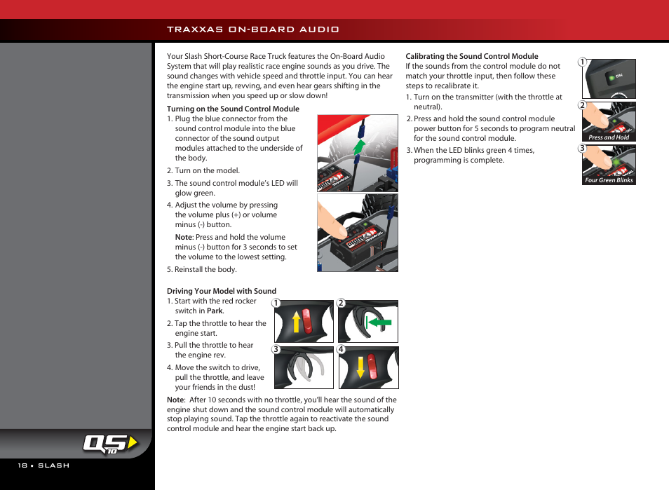 Traxxas on-board audio | Traxxas 58034-2 User Manual | Page 18 / 25