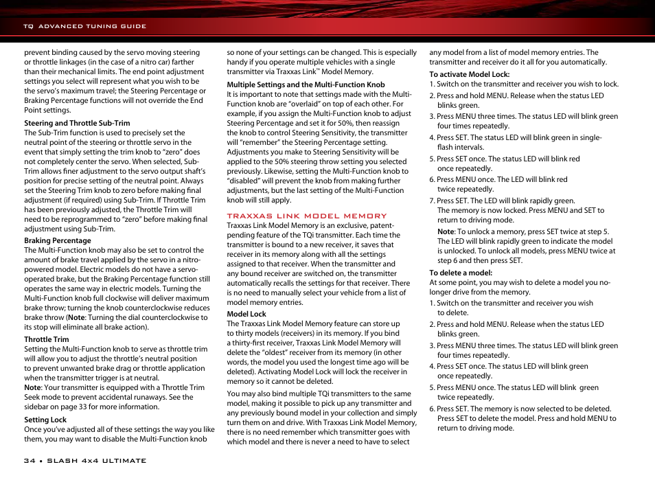 Traxxas 68077-1 User Manual | Page 34 / 40