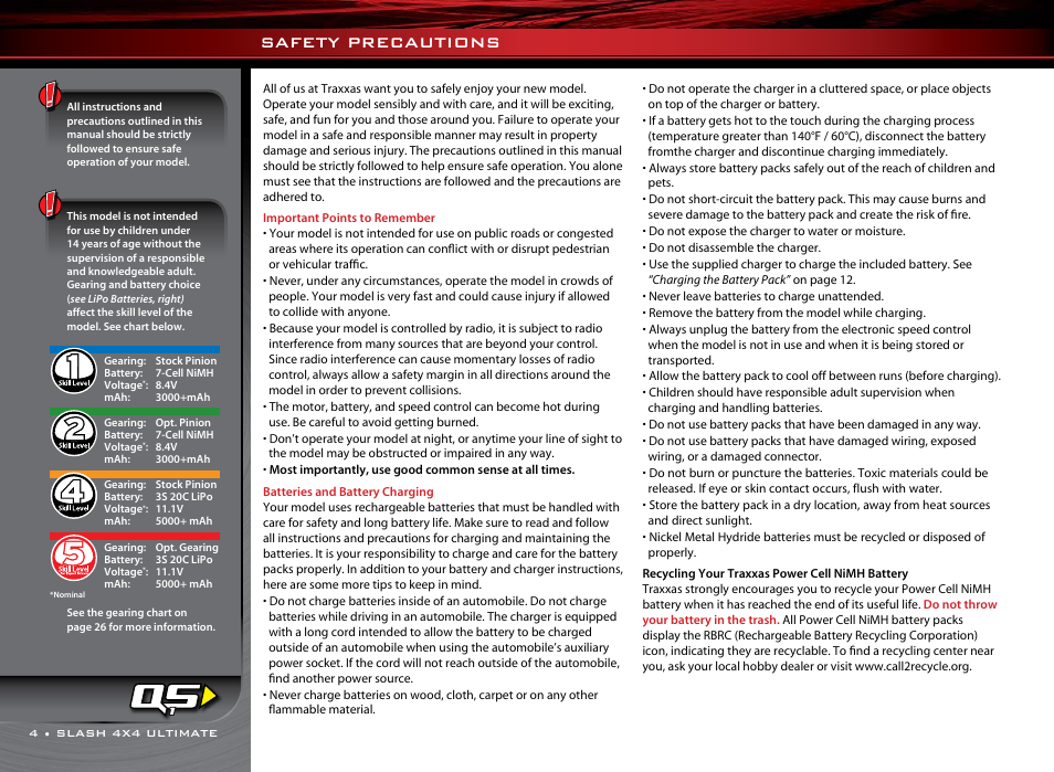Safety precautions | Traxxas 68077-1 User Manual | Page 4 / 40
