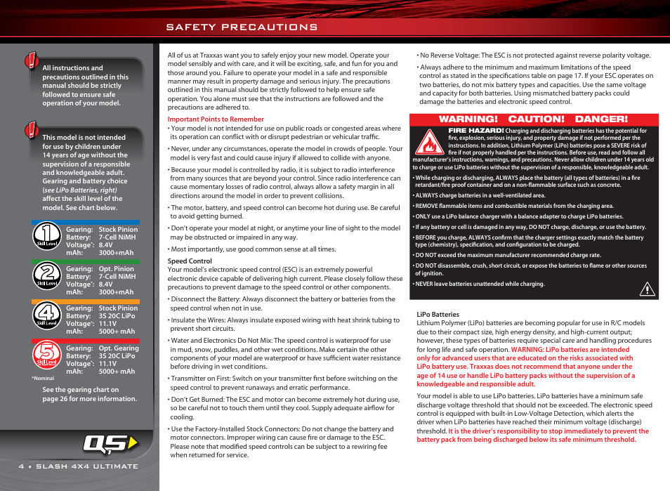 Safety precautions | Traxxas 6809L User Manual | Page 4 / 39