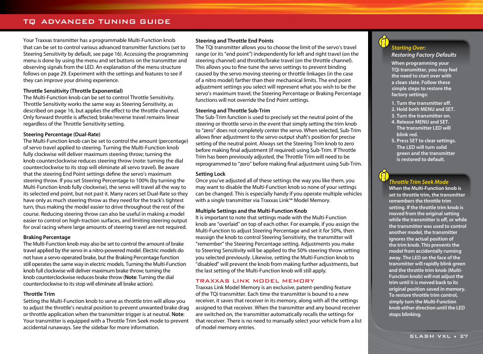 Advanced tuning guide | Traxxas 58076-1 User Manual | Page 27 / 32