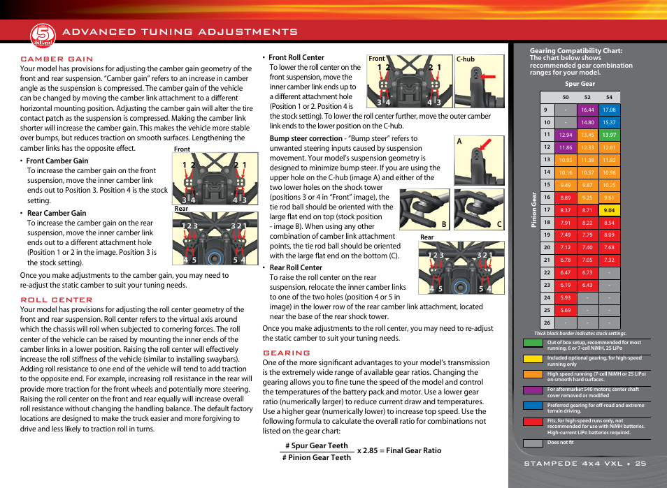 Advanced tuning adjustments | Traxxas 67086-1 User Manual | Page 25 / 34