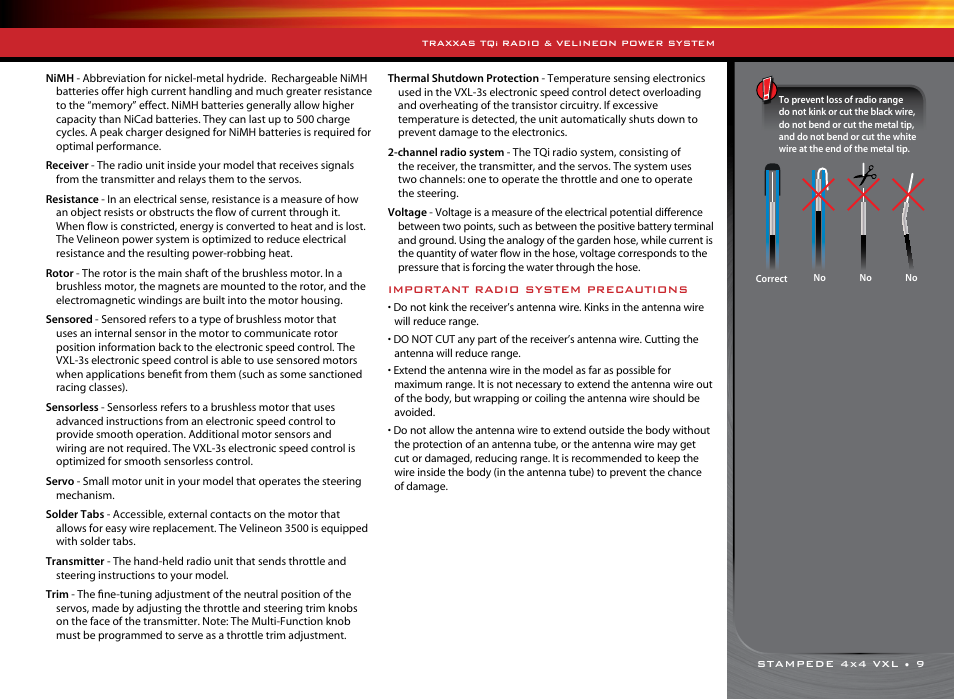 Traxxas tq, Radio & velineon power system | Traxxas 67086-1 User Manual | Page 9 / 34
