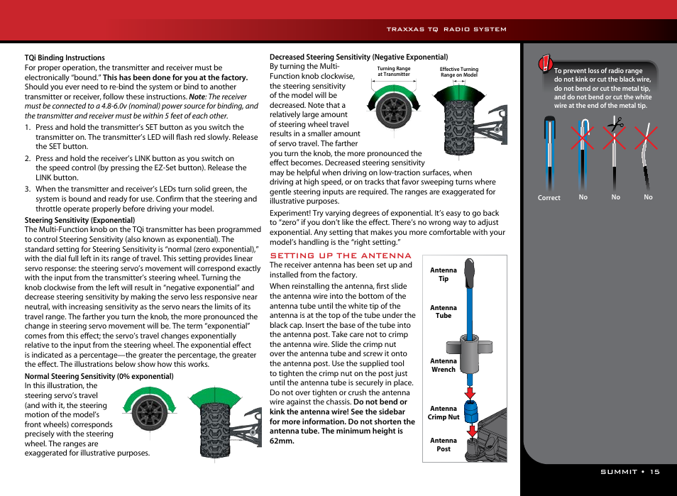 Setting up the antenna | Traxxas 56076-1 User Manual | Page 15 / 34