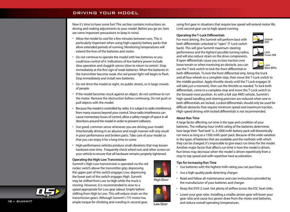 Driving your model | Traxxas 56076-1 User Manual | Page 18 / 34