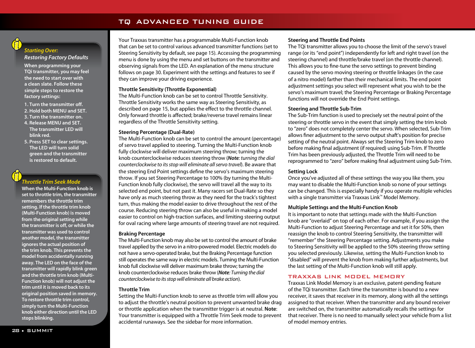 Advanced tuning guide | Traxxas 56076-1 User Manual | Page 28 / 34