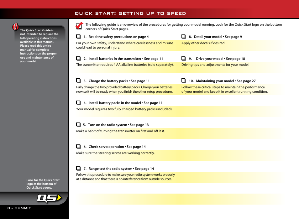 Quick start: getting up to speed | Traxxas 56076-1 User Manual | Page 8 / 34