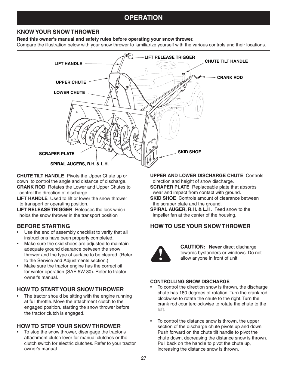 Operation | Craftsman 486.248381 User Manual | Page 27 / 40
