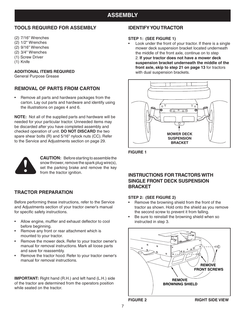 Assembly | Craftsman 486.248381 User Manual | Page 7 / 40