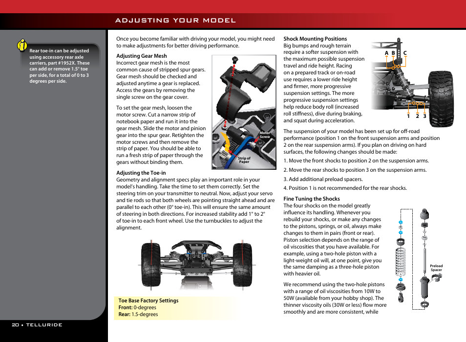 Adjusting your model | Traxxas 67044-1 User Manual | Page 20 / 26