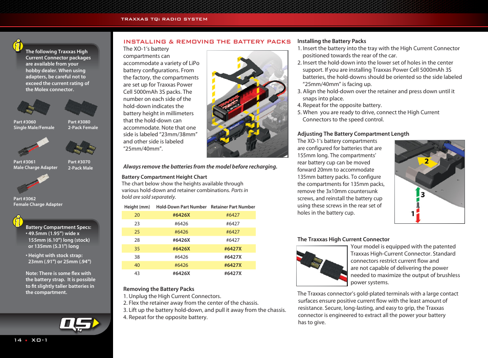 Installing & removing the battery packs | Traxxas 64077 User Manual | Page 14 / 36