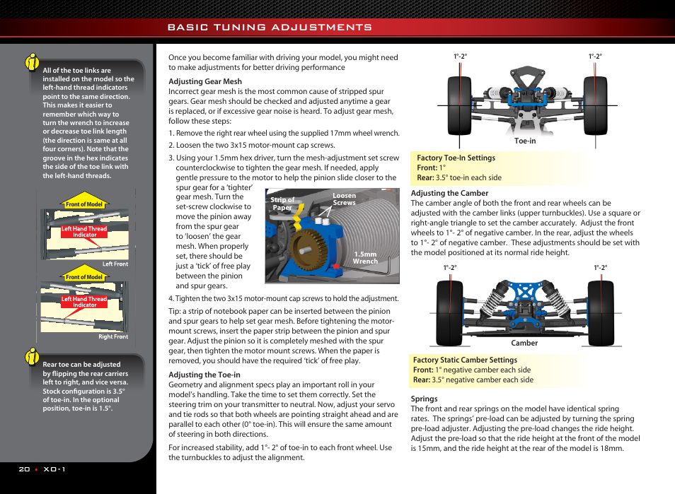 Basic tuning adjustments | Traxxas 64077 User Manual | Page 20 / 36