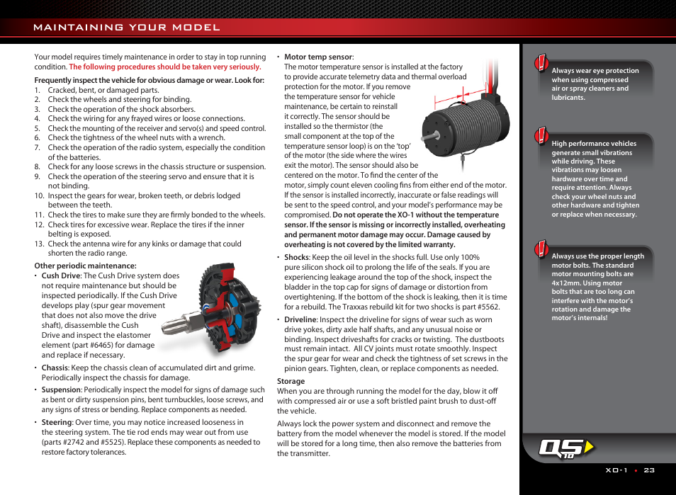 Maintaining your model | Traxxas 64077 User Manual | Page 23 / 36