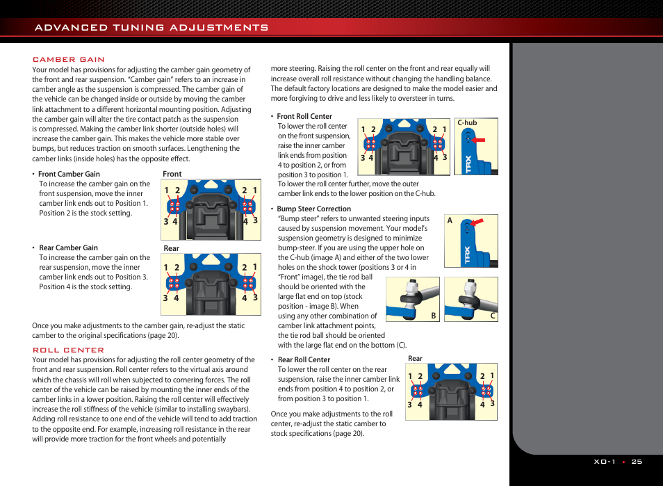 Advanced tuning adjustments | Traxxas 64077 User Manual | Page 25 / 36