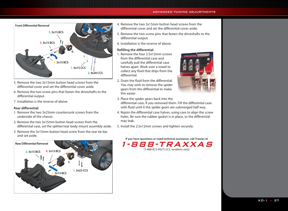 888-traxxas | Traxxas 64077 User Manual | Page 27 / 36