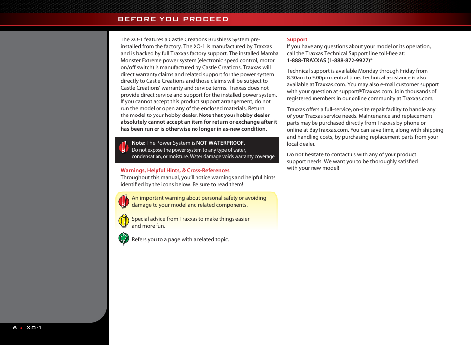 Before you proceed | Traxxas 64077 User Manual | Page 6 / 36