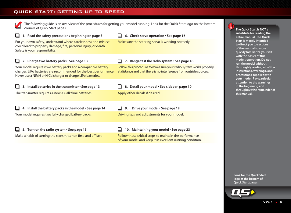 Quick start: getting up to speed | Traxxas 64077 User Manual | Page 9 / 36