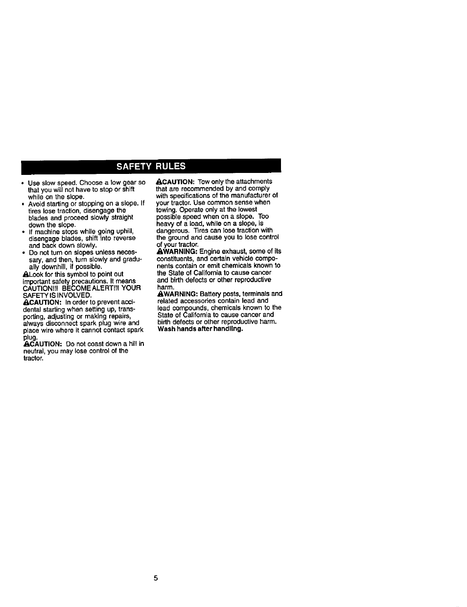 Safety rules | Craftsman 917.274990 User Manual | Page 5 / 60
