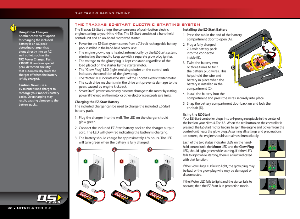 The traxxas ez-start electric starting system | Traxxas 48077 User Manual | Page 22 / 40