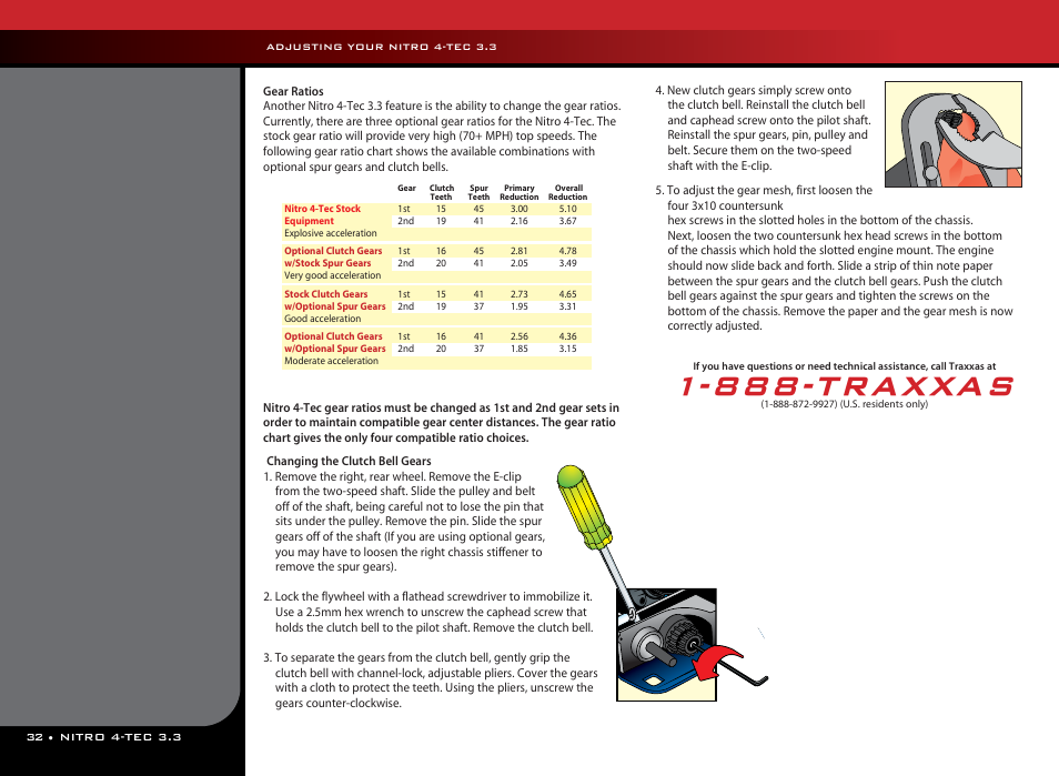 888-traxxas | Traxxas 48077 User Manual | Page 32 / 40