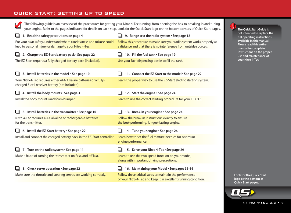 Quick start: getting up to speed | Traxxas 48077 User Manual | Page 7 / 40