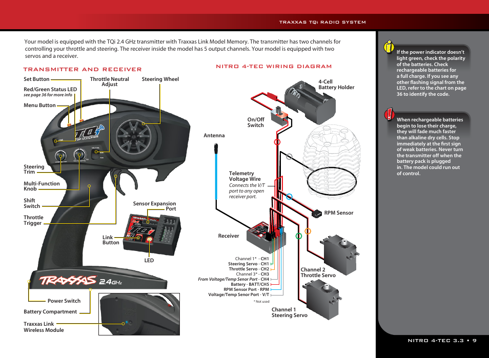 Traxxas tq, Radio system | Traxxas 48077 User Manual | Page 9 / 40