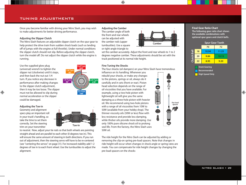 Tuning adjustments | Traxxas 44054-1 User Manual | Page 29 / 34